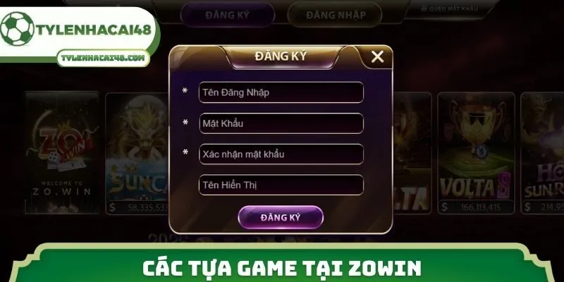 Các tựa game tại Zowin