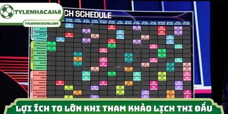 Lợi ích to lớn khi tham khảo lịch thi đấu