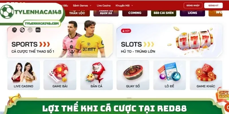 Lợi thế khi cá cược tại RED88