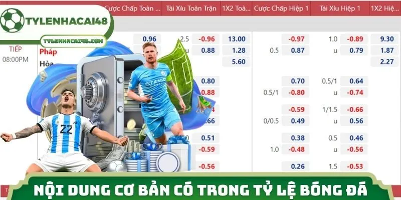 Nội dung cơ bản có trong tỷ lệ bóng đá