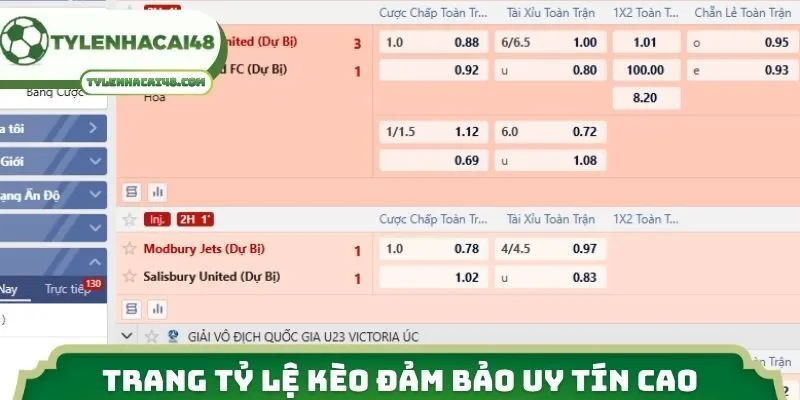 Trang tỷ lệ kèo đảm bảo uy tín cao